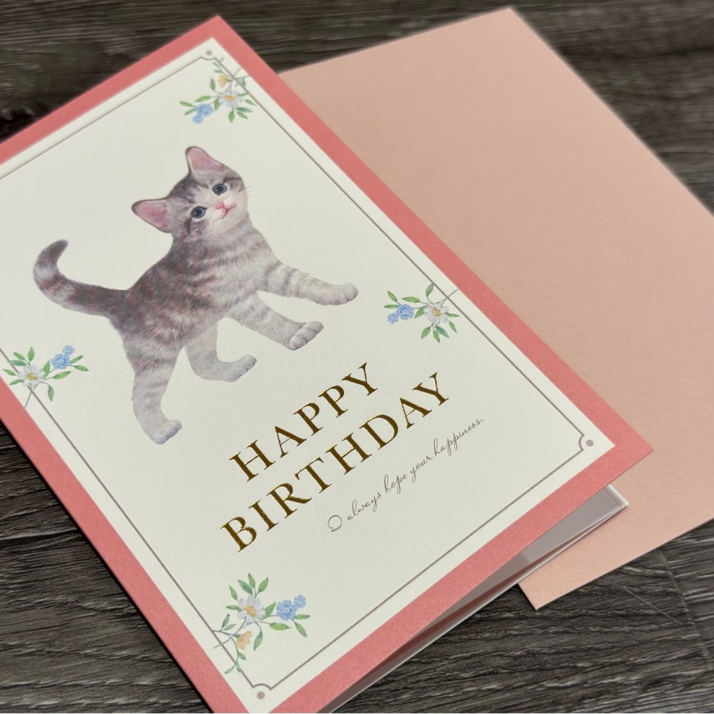 American Shorthair Kitten Birthday Card ❘ Celebrate Card ❘ Happy Birthday Card